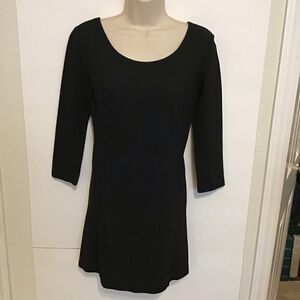 Divided H&M Dress Mini Black Knit Body Con 3/4 Sleeve Dress Size M